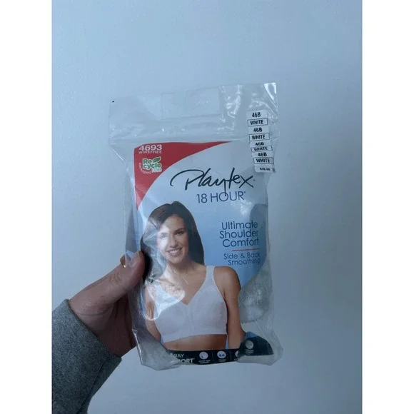 Playtex 18 Hour Ultimate Shoulder Comfort Wireless Bra 4693 – White – Size 46B - Picture 2 of 3